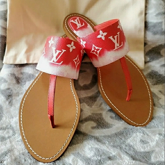 Louis Vuitton Escale Red Flat Sandal Size 41 - Picture 11 of 14